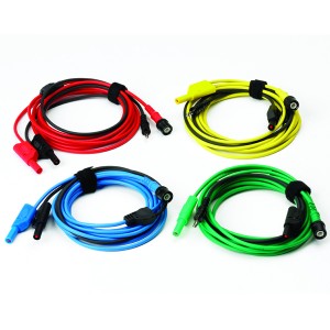 Kit 4 Cavi di test Premium (da BNC a 4mm) m.3 (blu, rosso, verde e giallo)