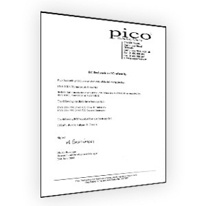 Immagine Certificato di Calibrazione (ADC-20/24, PicoLog 1000)