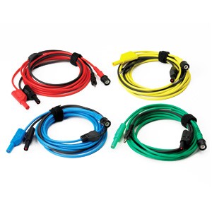 Immagine Kit 4 Cavi di test Premium (da BNC a 4mm) m.5 (blu, rosso, verde e giallo)