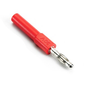 Immagine Adattatore da 4 mm rivestito a 4 mm scoperto (rosso)