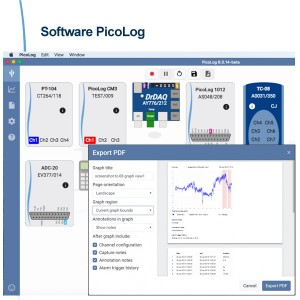 Foto prodotto Datalogger USB/LAN PT104 a 4 canali per PT100