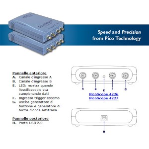 Foto prodotto KIT Oscilloscopio PicoScope 4227 - 100 MHz, 2 sonde MI103