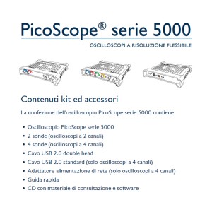 Foto prodotto Oscilloscopio PicoScope 5243B - 100 MHz + AWG, 2 sonde TA132