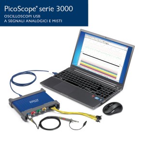 Foto prodotto Oscilloscopio PicoScope 3403D MSO 4 + 16 digitali, 50 MHz, 4 sonde e accessori