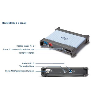 Foto prodotto Oscilloscopio PicoScope 5242D MSO - 60 MHz, 2 canali