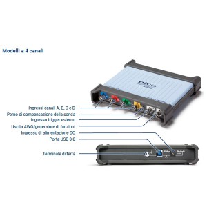 Foto prodotto Oscilloscopio PicoScope 5442D - 60 MHz, 4 canali