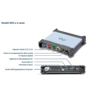 Foto prodotto Oscilloscopio PicoScope 5442D MSO - 60 MHz, 4 canali